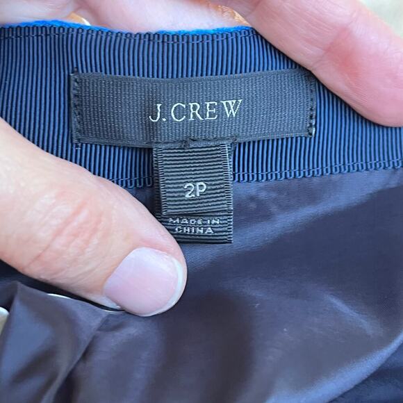 J.Crew Women's Blue Colorblock Striped Mini Skirt Size 2P. NEW - Picture 6 of 8